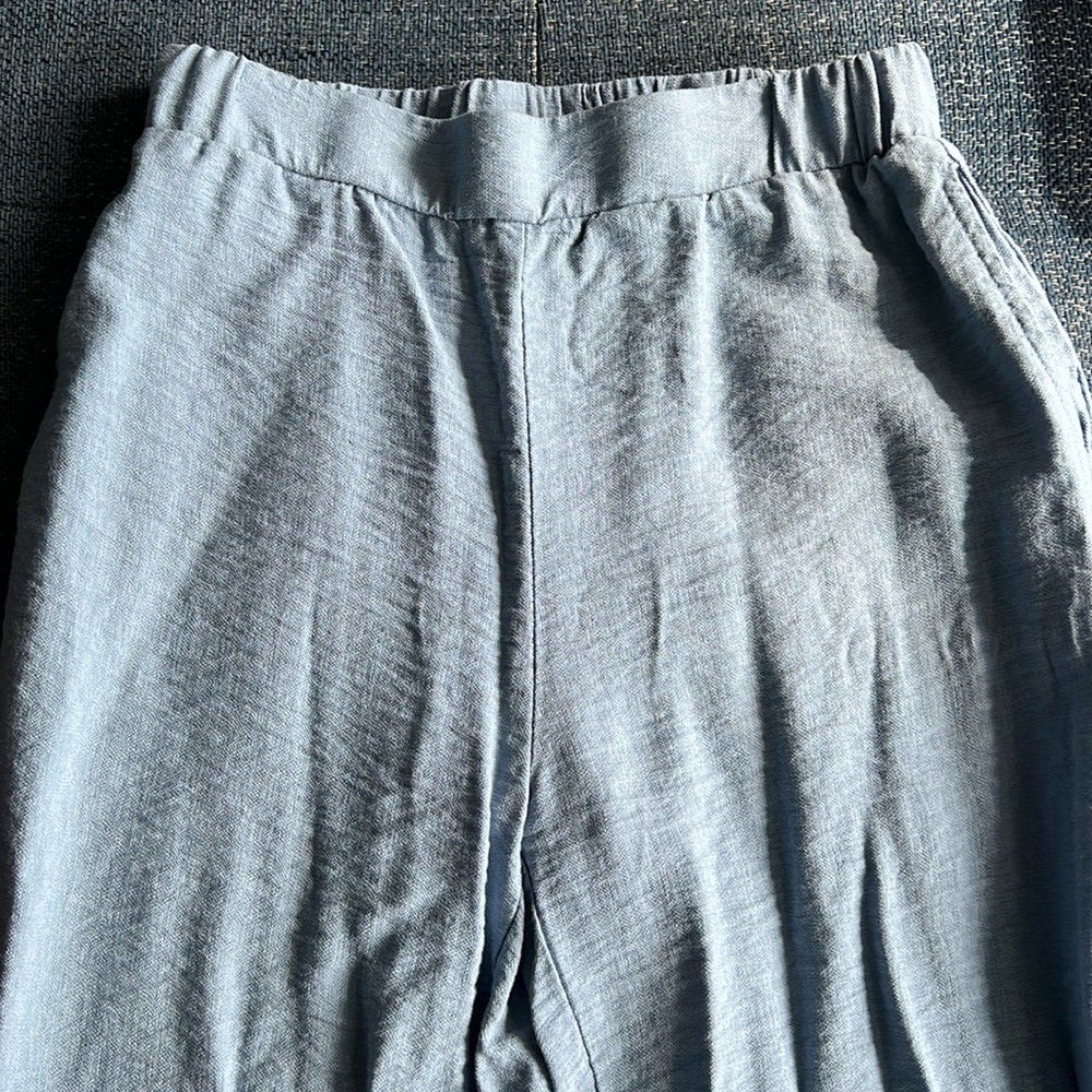 Happily Grey Blue Linen Pants